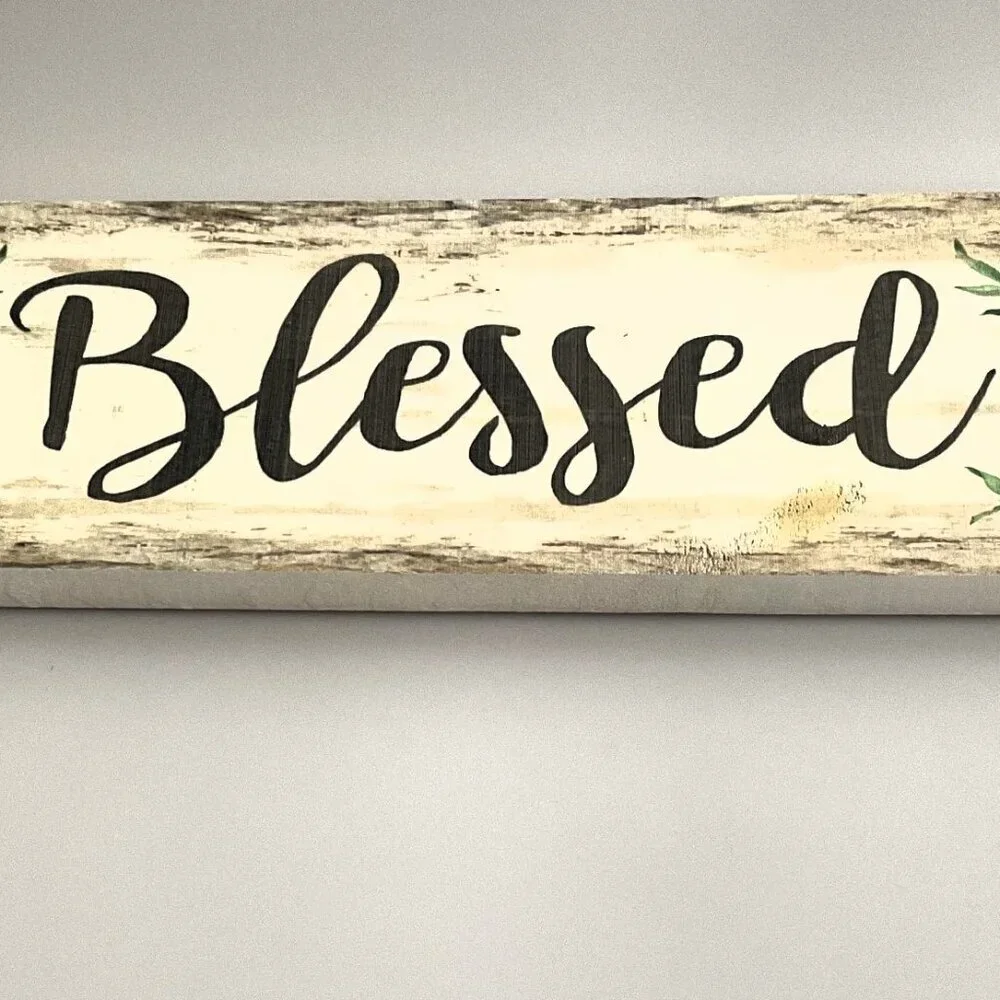 BLESSED WOODEN WALL HANGING DECORATIONS - Picture 3 of 7